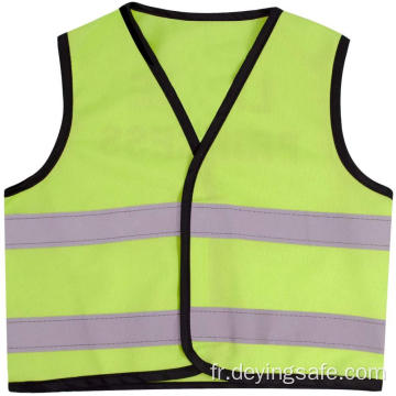 Gilet de sécurité réfléchissant 100% polyester pour enfants